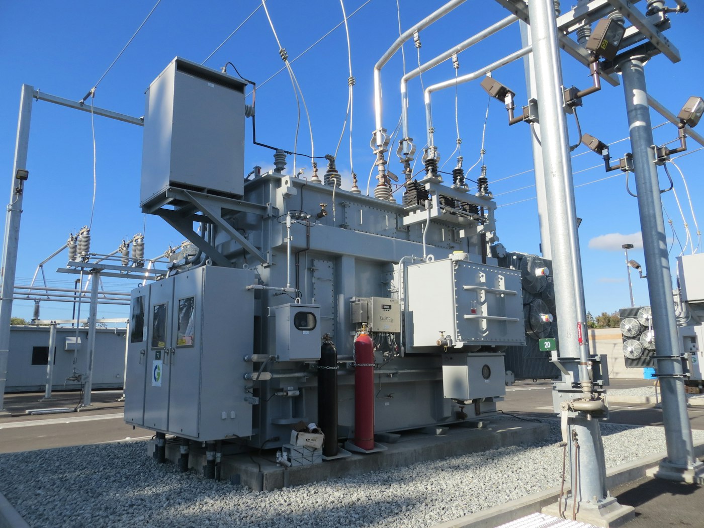 Transformador de una subestación eléctrica